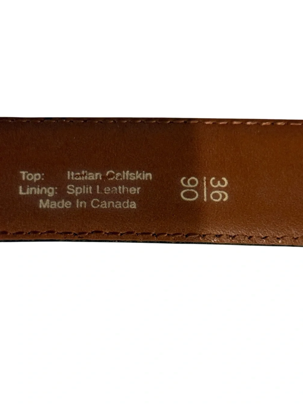 Italian leather brown belt size 36 by Down the Middle